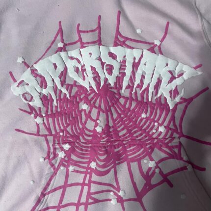 Superstarz Spider Cropped Hoodie - Pink