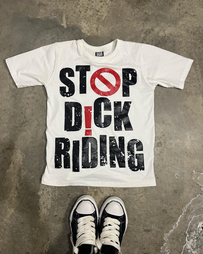 Superstarz stop dick riding T-Shirt - Red Black